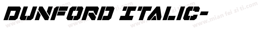 Dunford Italic字体转换